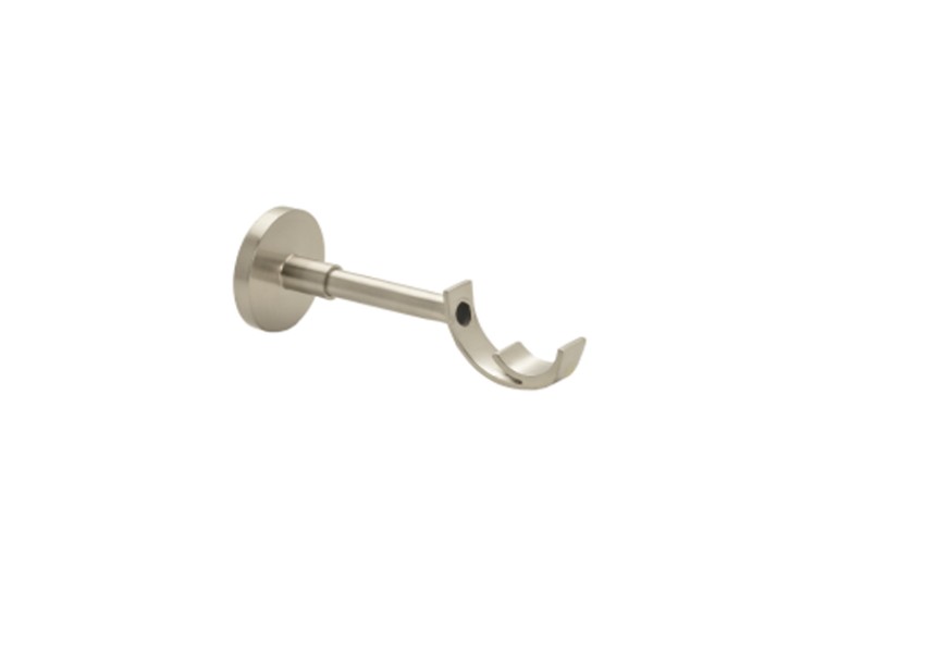 Nickel Central Bracket for long curtain poles