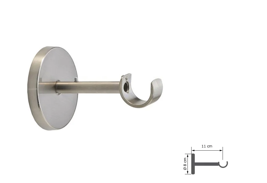 Contemporain Níquel 11cm soporte para barras de cortina ⌀ 30mm