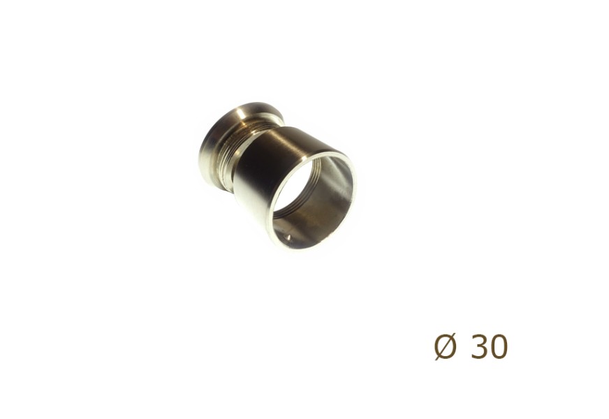 Support latéral tube Nickel pour tringles à rideaux ⌀30mm