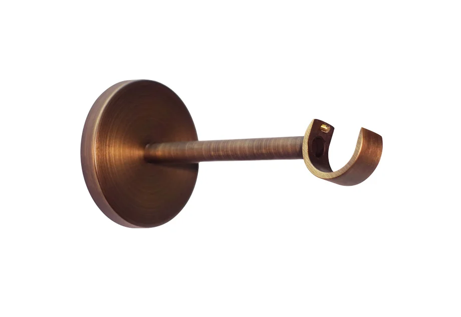 contemporain_bronze_18cm Support Contemporain Bronze Brossé 18cm pour tringles à rideaux ⌀ 30mm