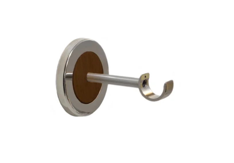 11 cm varnished Smoked Wood decor support for curtain poles ⌀ 30mm