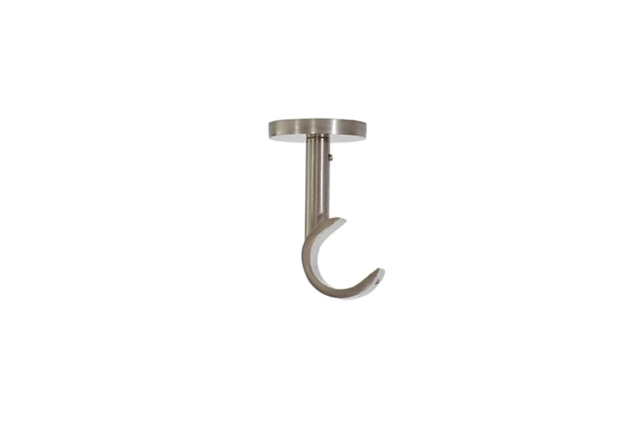 Nickel ceiling bracket for curtain rail
