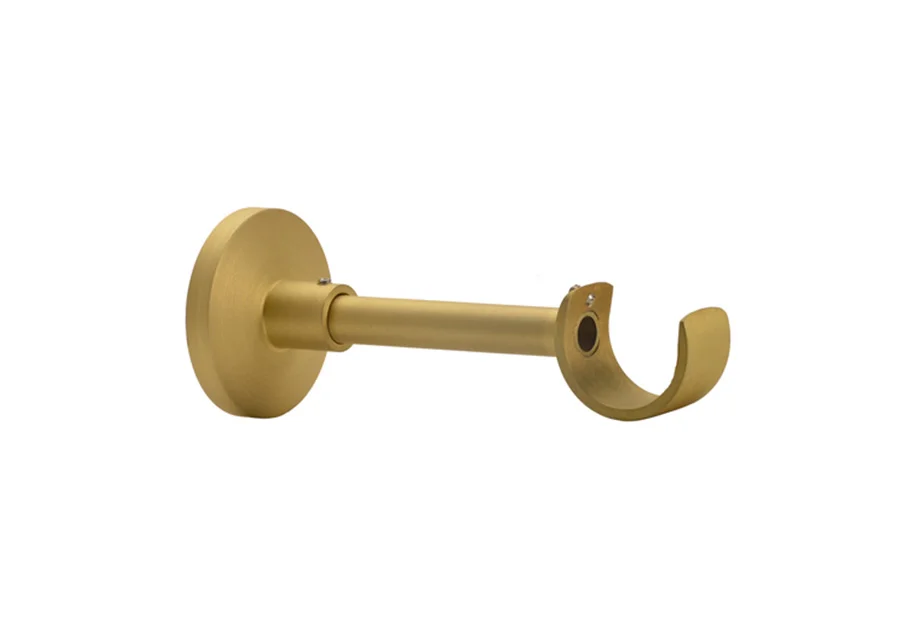 Standard 11cm matt brass support for curtain poles