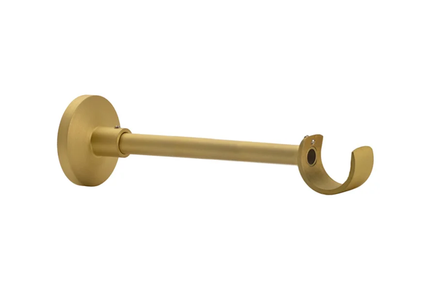 Support Standard Laiton Mat 18cm pour tringles à rideaux