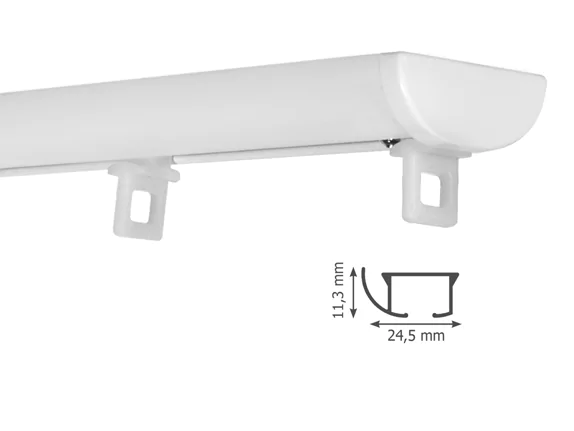 Carril de cortina 300 DS Dimensiones