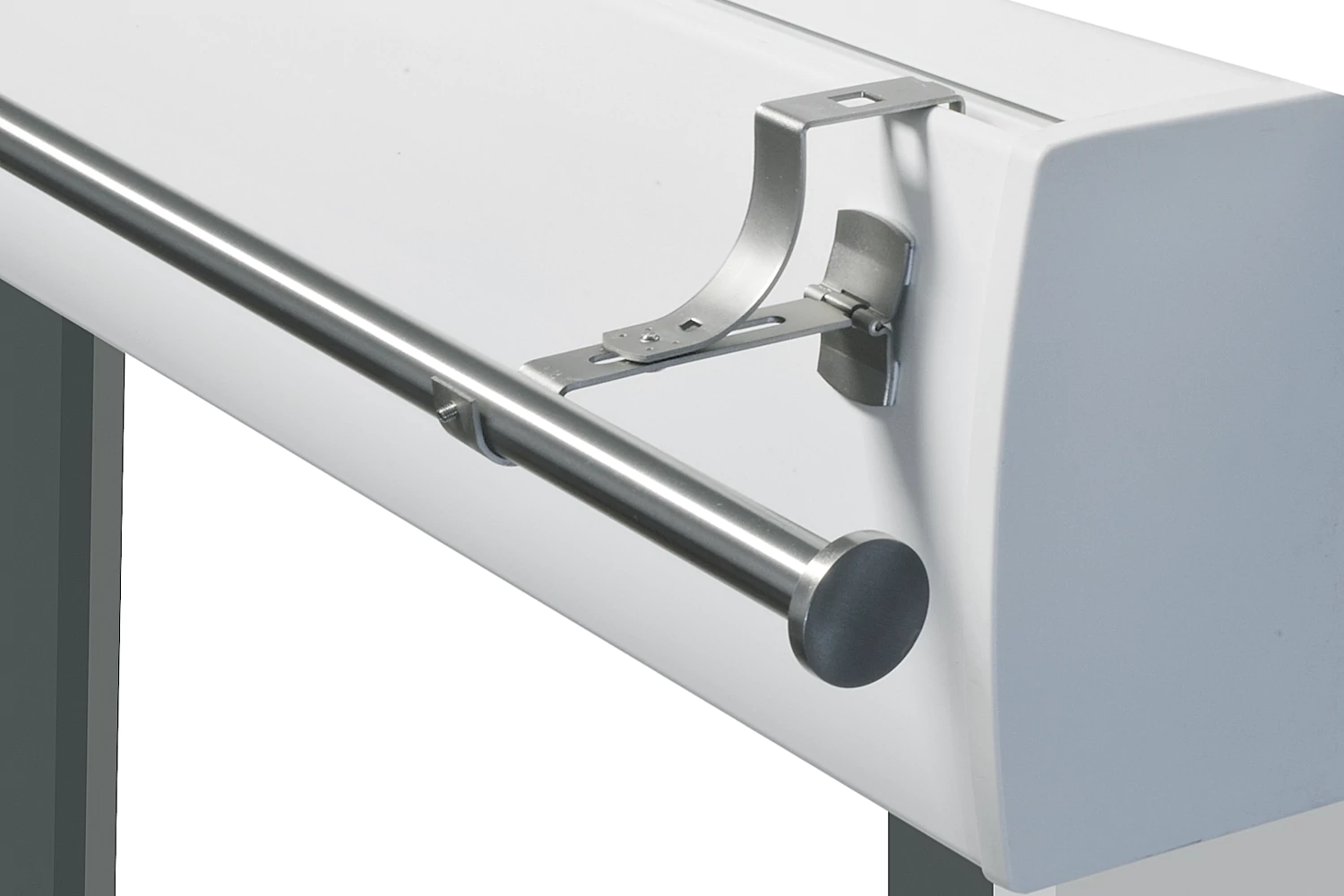 kit tringle +Disque+ Supports sans perçage Geko Nickel