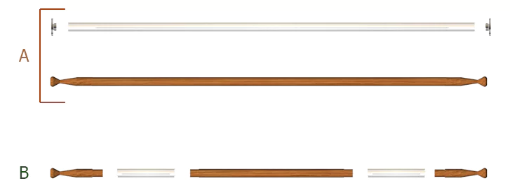 Barre de tringle à rideaux