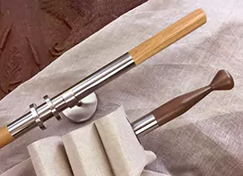 tringle rideaux essentiel bois chene naurel metal inox habillage fenêtres