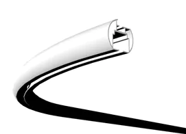 Vorhangschienen Onda gebogen biegbar