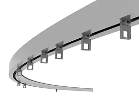 Gardinenschiene QUATRO gebogen Absolute Deco