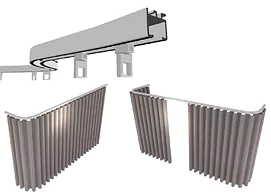 Gardinenschiene tech300 gebogen Absolute Deco