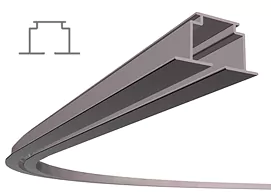 rail rideau Easy encastrable courbe et coude