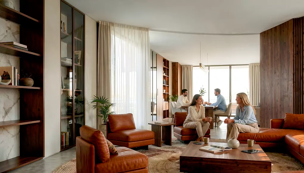 rideaux de séparation de pièce le salon et la salle à manger