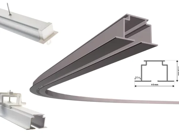 rail rideaux cintre Tech Plaf